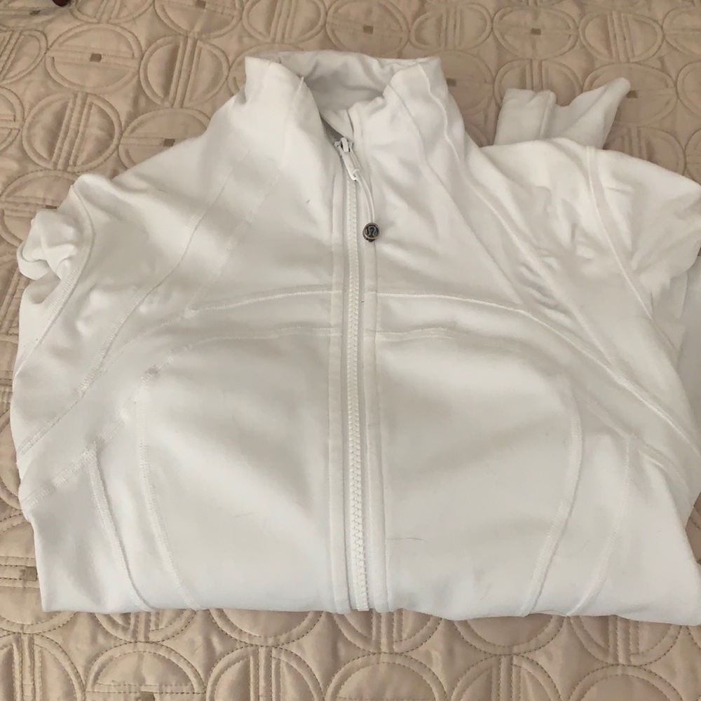 Lululemon white zip up jacket XS